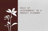 ROLE OF GOVERNMENT IN A MARKET ECONOMY. Discussion With a partner, brainstorm ideas about what the government should do or what functions the government.