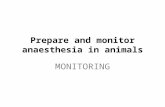 MONITORING Prepare and monitor anaesthesia in animals MONITORING.