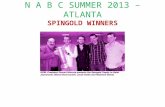 N A B C SUMMER 2013 – ATLANTA SPINGOLD WINNERS. N A B C summer 2013 – ATLANTA WINNERS ROTH OPEN TEAMS.