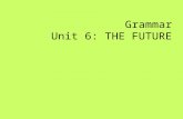 Grammar Unit 6: THE FUTURE. Talking about the future Be going to The cinema’s going to be full… Will People will travel to space as tourists. Present.
