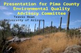 Presentation for Pima County Environmental Quality Advisory Committee Travis Bean University of Arizona.