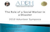 2010 Volunteer Symposia Stephan Mambazo, MSW, LGSW Emergency Preparedness Social Worker Alabama Department of Public Health Social Work Division.