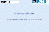 Nye standarder Specielt PMBOK 3th. -> 4th. Edition.