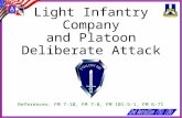 Light Infantry Company and Platoon Deliberate Attack References: FM 7-10, FM 7-8, FM 101-5-1, FM 6-71.