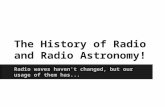 The History of Radio and Radio Astronomy! Radio waves haven't changed, but our usage of them has...