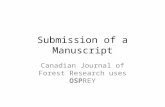 Submission of a Manuscript Canadian Journal of Forest Research uses OSPREY.