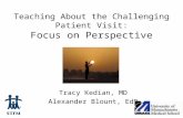 Teaching About the Challenging Patient Visit: Focus on Perspective Tracy Kedian, MD Alexander Blount, EdD.