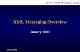 IETF Trade Working Group January 2000 XML Messaging Overview January 2000.