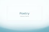 Poetry Literary Terms. Poetry A type of literature in which ideas and feelings are expressed in compact, imaginative, and musical language. Poets arrange.
