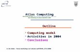 Atlas Computing Alessandro De Salvo Terzo workshop sul calcolo dell’INFN 5-2004 Alessandro.DeSalvo@roma1.infn.it Outline  Computing model  Activities.