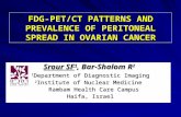FDG-PET/CT PATTERNS AND PREVALENCE OF PERITONEAL SPREAD IN OVARIAN CANCER Srour SF 1, Bar-Shalom R 2 Srour SF 1, Bar-Shalom R 2 1 Department of Diagnostic.