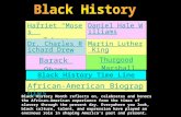 Harriet “Moses” Tubman Daniel Hale Williams Dr. Charles Richard Drew Martin Luther King Barack Obama Thurgood Marshall Black History Time Line African-American.