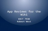 App Reviews for the Wiki EDCT 793B Robert West. QR Code Reader  This was my.