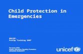 Child Protection in Emergencies UNICEF, ProCap Training 2007.