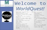 Welcome to WorldQuest! Footer Text General Mills Team Honey Nuts General Mills Team 2 Consulate General of Canada Ecolab Even a Stopped Clock is Right.