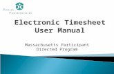 Electronic Timesheet User Manual Massachusetts Participant Directed Program.