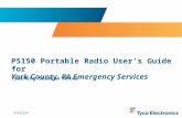 ECP3125A P5150 Portable Radio User’s Guide for York County, PA Emergency Services Training Session Notes.
