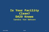Is Your Facility Clean? DAZO Knows Sandra Von Behren 03/26/20101TSICP.