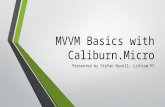 MVVM Basics with Caliburn.Micro Presented by Stefan Nuxoll, Lithium PC.