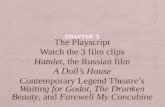 The Playscript Watch the 3 film clips Hamlet, the Russian film A Doll’s House Contemporary Legend Theatre’s Waiting for Godot, The Drunken Beauty, and.