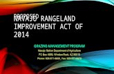 NAVAJO RANGELAND IMPROVEMENT ACT OF 2014 PROPOSED.