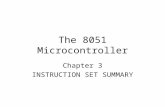 The 8051 Microcontroller Chapter 3 INSTRUCTION SET SUMMARY.