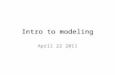 Intro to modeling April 22 2011. Part of the course: Introduction to biological modeling 1.Intro to modeling 2.Intro to biological modeling (Floor) 3.Modeling.