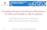 Coupling-Aware Force Driven Placement of TSVs and Shields in 3D-IC Layouts Caleb Serafy and Ankur Srivastava Dept. ECE, University of Maryland 3/31/20141.