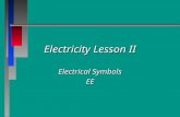Electricity Lesson II Electrical Symbols EE. n Power Supply n Hot lead attaches to plain pole n Ground or neutral wire attaches to pole with inverted.