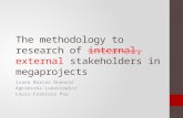 The methodology to research of internal, external stakeholders in megaprojects Ivana Burcar Dunović Agnieszka Lukasiewicz Louis-Francois Pau.