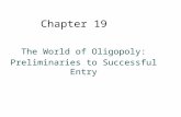 Chapter 19 The World of Oligopoly: Preliminaries to Successful Entry.