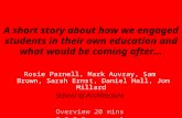 A short story about how we engaged students in their own education and what would be coming after... Rosie Parnell, Mark Auvray, Sam Brown, Sarah Ernst,
