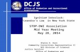 Ignition Interlock: “Leandra’s Law” in New York State STOP-DWI Association Mid Year Meeting May 28, 2014 Shaina D. Kern Community Corrections Representative.