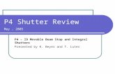 P4 Shutter Review May, 2005 P4 – ID Movable Beam Stop and Integral Shutters Presented by K. Beyer and T. Lutes.