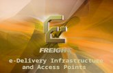 E-Delivery Infrastructure and Access Points. e-Freight receives funding from the EC FP7 Sustainable Surface Transport Programme Connectivity Today … …
