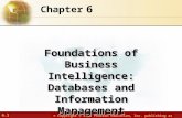 6.1 © Copyright © 2014 Pearson Education, Inc. publishing as Prentice Hall 6 Chapter Foundations of Business Intelligence: Databases and Information Management.