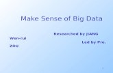 1 Make Sense of Big Data Researched by JIANG Wen-rui Led by Pro. ZOU.