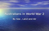 Australians in World War 2 By Sea, Land and Air. Arenas of War Europe Europe Nth Africa, Mediterranean and Middle East Nth Africa, Mediterranean and Middle.