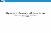 Dynamic Memory Allocation (also see pointers lectures) -L. Grewe.