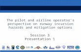 The pilot and airline operator’s perspective on runway incursion hazards and mitigation options Session 3 Presentation 1.