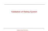 Datamining-Solutions Validation of Rating System 1.