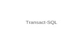 Transact-SQL. 1. Declare declare @discount float set @discount = 10 select * from customers where discnt > @discount.