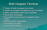Bulk Cargoes Terminal  Types of bulk cargoes terminals  Types of cargoes handled at such facilities  Risks associated with such facilities  Insurance.