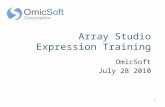 Array Studio Expression Training OmicSoft July 28 2010 1.