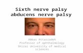 Sixth nerve palsy abducens nerve palsy Abbas Attarzadeh Professor of ophthalmology Shiraz University of medical sciences.