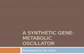 A SYNTHETIC GENE- METABOLIC OSCILLATOR Reviewed by Fei Chen.