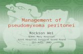 Management of pseudomyxoma peritonei Rockson Wei Queen Mary Hospital Joint Hospital Surgical Grand Round 25 th July, 2009.
