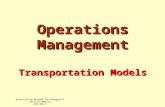 Quantitative Methods for Managerial Decision-Making ACN 309-5 Operations Management Transportation Models.