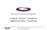 Graver Technologies 200 Lake Drive, Glasgow, DE 19702 Liquid Filter Products Applications Training.