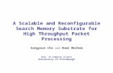 A Scalable and Reconfigurable Search Memory Substrate for High Throughput Packet Processing Sangyeun Cho and Rami Melhem Dept. of Computer Science University.